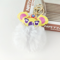 2023 vente en gros multi couleurs chat souris porte-clés jouets en peluche mini tête de souris soufflée jouets porte-clés pour cadeau