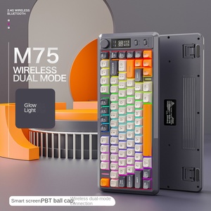 <span class=keywords><strong>Clavier</strong></span> <span class=keywords><strong>mécanique</strong></span> sans fil Free Wolf M75 à double mode, 87 touches, rétroéclairage RVB, pour jeux, e-sport, bureau, USB-C, PBT - Product Image 4