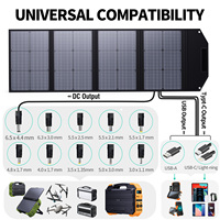 Panneaux solaires portables noirs 120W PD45W QC3.0 Chargeur rapide DC18V 6.67A Sortie USB A&C 28% d'efficacité PN-120W pour camping-car