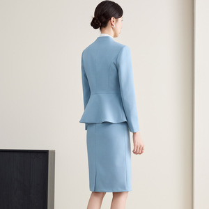 Women's Two Piece Business Suit Set Polyester Three Quarter Sleeve Anti Wrinkle Office Lady Spring Wear - Product Image 4