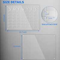 Planificateur hebdomadaire magnétique en acrylique transparent personnalisé tableau effaçable à sec pour réfrigérateur tableau de planification effaçable calendrier magnétique en acrylique
