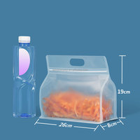 Sac alimentaire portable avec joint octogonal, sac d'emballage auto-portant transparent tridimensionnel, sac à pain