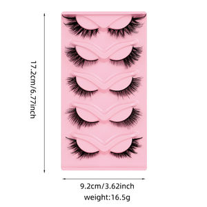 Fourrure en Fiber de Maquillage Naturelle de <span class=keywords><strong>20</strong></span>-25mm, Boîte Personnalisée en Oeil de Chat, Oeil de Chat 3D, Faite à la Main, 5 Paires - Product Image 5
