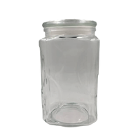 Vente en gros de grands pots de cornichons en verre épaissi pot de stockage d'épices alimentaires avec couvercle hermétique grands pots de cornichons en verre