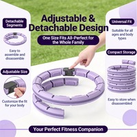Aro de Masaje Inteligente Silencioso y Portátil con Peso, 360 Grados, para Mujeres, Ejercicio para Quemar Grasa en la Cintura