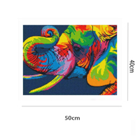 Kit de Peinture Diamant Acrylique sur Toile 40*50cm 5D Classique DIY, Motif Animal, Image Abstraite Dessinée à la Main, pour Cadeau Fait Main