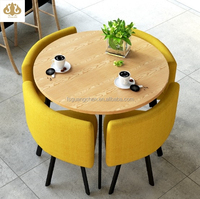 Tables et chaises rondes de restaurant, design moderne en bois pour café, hôtel, hôpital et école