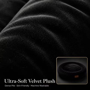 Cama Redonda de Lujo para Perros y Gatos, de Felpa de Piel de Conejo y Corduroy, con Espuma Viscoelástica, Almohada Calmante, Lavable, OEM, Marca Privada, Venta al Por Mayor - Product Image 4