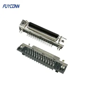 1.27mm Pitch 90 grad Right Angle PCB 50pin SCSI Connector, R/A PCB Mount 50P SCSI Female Connector für PCB Board