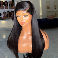 Wig Vietnam Bone Straight C Part SDD Super Double Drawn Raw Wear and Go Pre Cut HD Glueless Lace Front Wig Rambut Asli dari Vendor