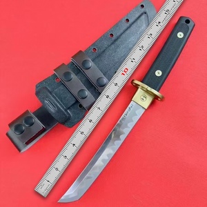 Cuchillo Táctico de Supervivencia Personalizable HUNSHU SAMURAI con Mango de Nogal G10 y Funda de Acero Inoxidable para Caza y Bricolaje - Product Image 6