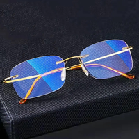 7010 1pc métal carré cadre bleu lumière bloquant bonne qualité presbytie mode unisexe lunettes correctives lunettes de lecture