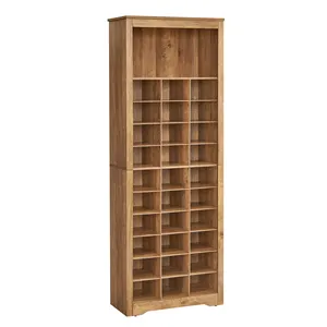 VASAGLE 31 Pairs Farmhouse Designs Shoe Storage Cabinet Custom Furniture Living Room Wooden Shoe Racks