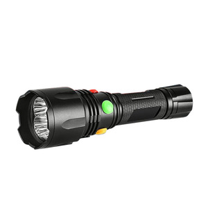 Lampe de signalisation ferroviaire à LED 4 couleurs, lampe torche rechargeable avec batterie 18650, torche de survie en plein air - Product Image 5
