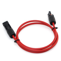 Maßgefertigtes Solarpanel-Verlängerungskabel Kupferdraht Schwarz und Rot mit Stecker-Buchse-Anschluss 1,5mm2 2,5mm2 4mm2 6mm2 DC-Kabel