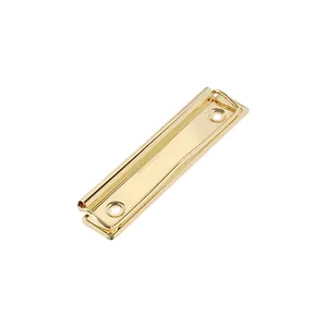 制造商供应高质量的金色金属板夹镀镍线夹用于剪贴板和菜单。