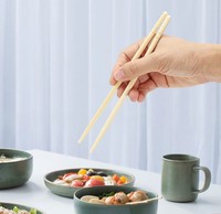 Vente en gros de baguettes en bambou rondes personnalisées imprimées, antibactériennes, en matériau naturel
