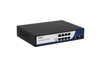 Venta caliente 8 puertos PoE Switch Web gestionado con 2 puertos de enlace ascendente óptico SFP Gigabit