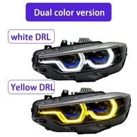 Nouveaux phares à LED bicolores à double lentille en forme de cuillère, feux de jour blanc-jaune, version V2 pour Série 4 F32 F36 F80