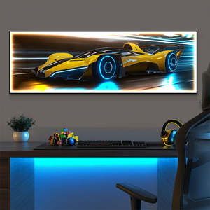 Moderna Lámpara de Pared LED de Alta Calidad con Diseño de Auto Deportivo, Decoración Iluminada para <span class=keywords><strong>Pub</strong></span>/Sala de Juegos, Ambiente Deportivo - Product Image 1