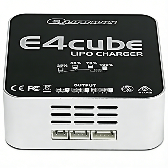 E4 Cube 50W Balance Charger LiPo 100~240V AC (US Plug) 2S 3S 4S AC Charger for 7.4V 11.1V 14.8V Lipo Battery