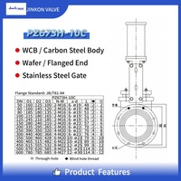 Vanne à opercule pneumatique PN10 DN50-DN600 Corps en acier au carbone WCB, opercule en acier inoxydable SS304 pour applications minières, boues de pulpe et eaux usées