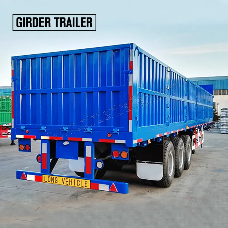 Bức Tường Phía Xe Tải Trailer, dropside Board Cao 3 Trục Nhiệm Vụ Nặng Nề Phẳng Sàn Trượt Tuyết Hàng Rào Hàng Hóa Trailer Bán Với Side Cửa Ra Vào