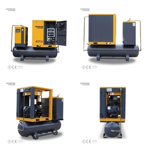 AirKing 11KW 15HP เครื่องอัดอากาศแบบสกรูโรตารี่เงียบ 7/8/10 บาร์ ได้รับการรับรองมาตรฐาน CE IP54 มอเตอร์ขับเคลื่อนด้วยสายพาน สำหรับอุตสาหกรรม ประสิทธิภาพสูง - Product Image 1