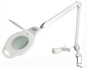 <b>Clamp</b> Mount With Flip up Lens Cover Multi Joint Metal Swing Arm Stepless Adjustable Brightness for Soldering - Product Image 3