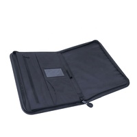 Portafolio de Cuero Personalizado con su Propio Logotipo en Relieve, Carpeta de Negocios A4 8.5*11'' con Cierre y Logotipo Personalizado