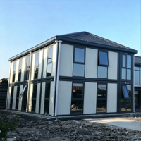 Maison modulaire préfabriquée, maison modulaire de 20 pieds à toit en pente, maison conteneur en kit