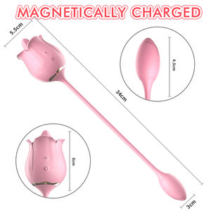 Versand fallen 2 In 1 Rose Flower Doppel köpfiges Ei Springen Saugen Vibrator Weibliche Masturbation Adult Fun Produkt - Product Image 6