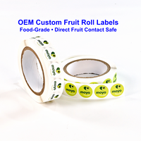 Étiquettes personnalisées OEM de qualité alimentaire, étiquettes d'emballage de fruits imperméables