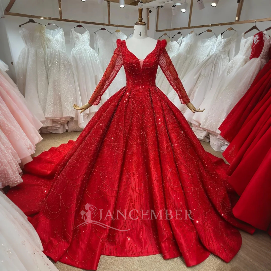 viking bridesmaid dresses Red Mermaid Long Sleeves Modest Lace Long Bridesmaid Dresses, MBD231
