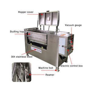 Mezcladora Industrial de Carne al Vacío de Frecuencia Variable con Doble Paleta <span class=keywords><strong>y</strong></span> Descarga Hidráulica para Salchichas <span class=keywords><strong>y</strong></span> Jamón Premium - Product Image 2