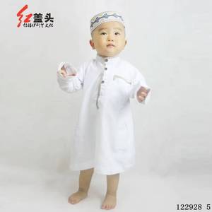 Vêtements islamiques traditionnels pour enfants, best-sellers, abaya du Moyen-Orient pour garçons, polyester, pour enfants de tout âge - Product Image 2