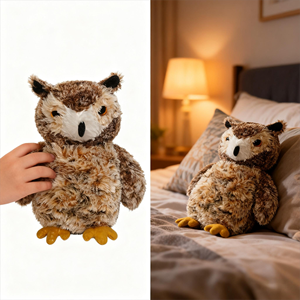 Cartone animato gufo peluche Super morbido asilo nido <span class=keywords><strong>Zoo</strong></span> di peluche confortevole bambola artificiale animali selvatici per bambini regalo giocattolo - Product Image 6