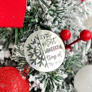 น้ำผึ้งและความหวาน ของตกแต่งเค้กอะคริลิคคริสต์มาส โลโก้สุขสันต์วันคริสต์มาส ท็อปเปอร์คัพเค้ก อุปกรณ์จัดงานปาร์ตี้วันหยุด - Product Image 3