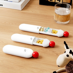 Fashion Modern Portable ABS Plastic Pill <b>Box</b> 4 Compartment Travel Capsule <b>Storage</b> <b>Box</b> Airtight <b>Waterproof</b> Dustproof Medicine <b>Box</b> - Product Image 1