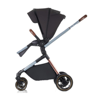 Poussette bébé à cadre métallique à 4 roues, personnalisable, haute, avec siège inclinable, siège auto, capacité de charge de 20 kg, utilisation intérieure/extérieure