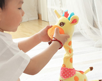 Jouet en peluche musical électronique doux et lumineux, girafe parlante, chantante et dansante