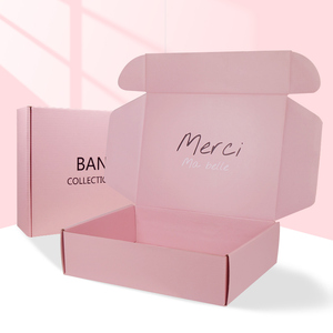 Muestra Gratuita de Caja de Cartón Corrugado para Envío, Impresa por Ambos Lados con Logotipo Personalizado, Color Rosa - Product Image 6