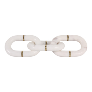 Scultura a catena in marmo, elemento decorativo per casa, ufficio, soggiorno, mensola, design moderno a catena. - Product Image 1