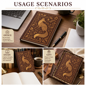 Quaderno Art Nouveau con Copertina Rigida Personalizzata, Stampa UV Opaca Floreale Vintage, Pagine a Righe o Bianche - Product Image 5