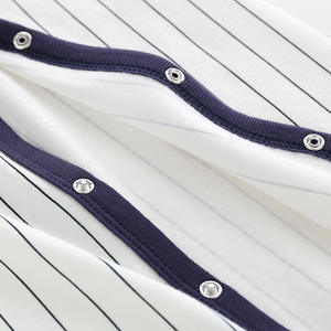 Mono de Manga Corta con Estampado de Rayas Blancas para Recién Nacido, Ropa de Bebé - Product Image 3