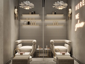Modern Nail Salon Interior Design Custom Manicure <b>Mirror</b> Set One-Stop Nail Salon Furniture & Decoration Solution - Product Image 6