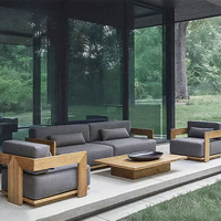 Ensemble de canapés modernes d'extérieur Mobilier de jardin Canapé de luxe en aluminium Meubles de patio Ensembles de canapés Mobilier à ossature métallique