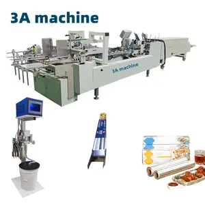 CQT-800 Aluminum foil and tin foil packaging box cardboard box gluing machine past machine hot melt glue machine