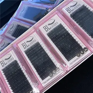 J Curl Bulu Mata Kasmir 20Mm, Bulu Mata Ekstensi Kasmir, Bulu Mata Hitam Matte, Warna Gelap