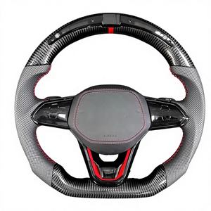 Volant sport en fibre de carbone forgée et cuir avec LED pour Volkswagen Golf 6 GTI GTD R 2009-2016 <span class=keywords><strong>Polo</strong></span> GTI Tiguan Passat - Product Image 2